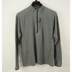 Hill City Performance 1/2 Zip Running Pullover Men's Large Gray Heather Mesh